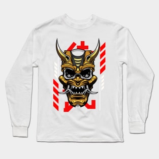 Samurai - Ronin Mask Illustration Long Sleeve T-Shirt